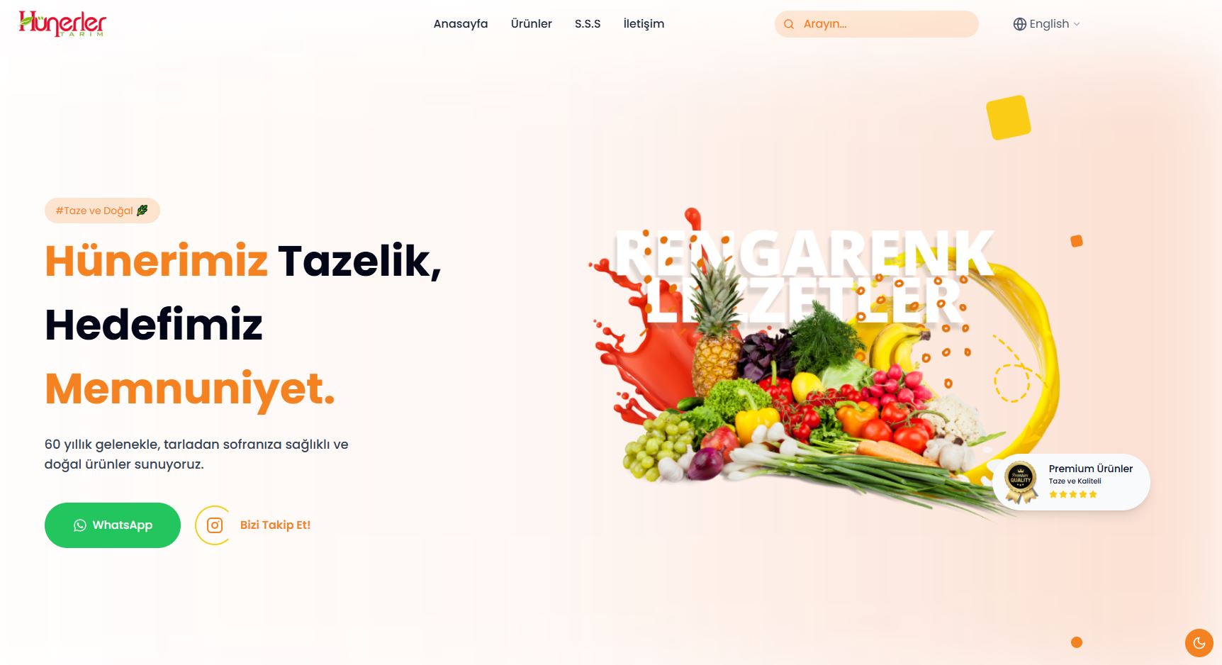 Hünerler Tarım Websitesi